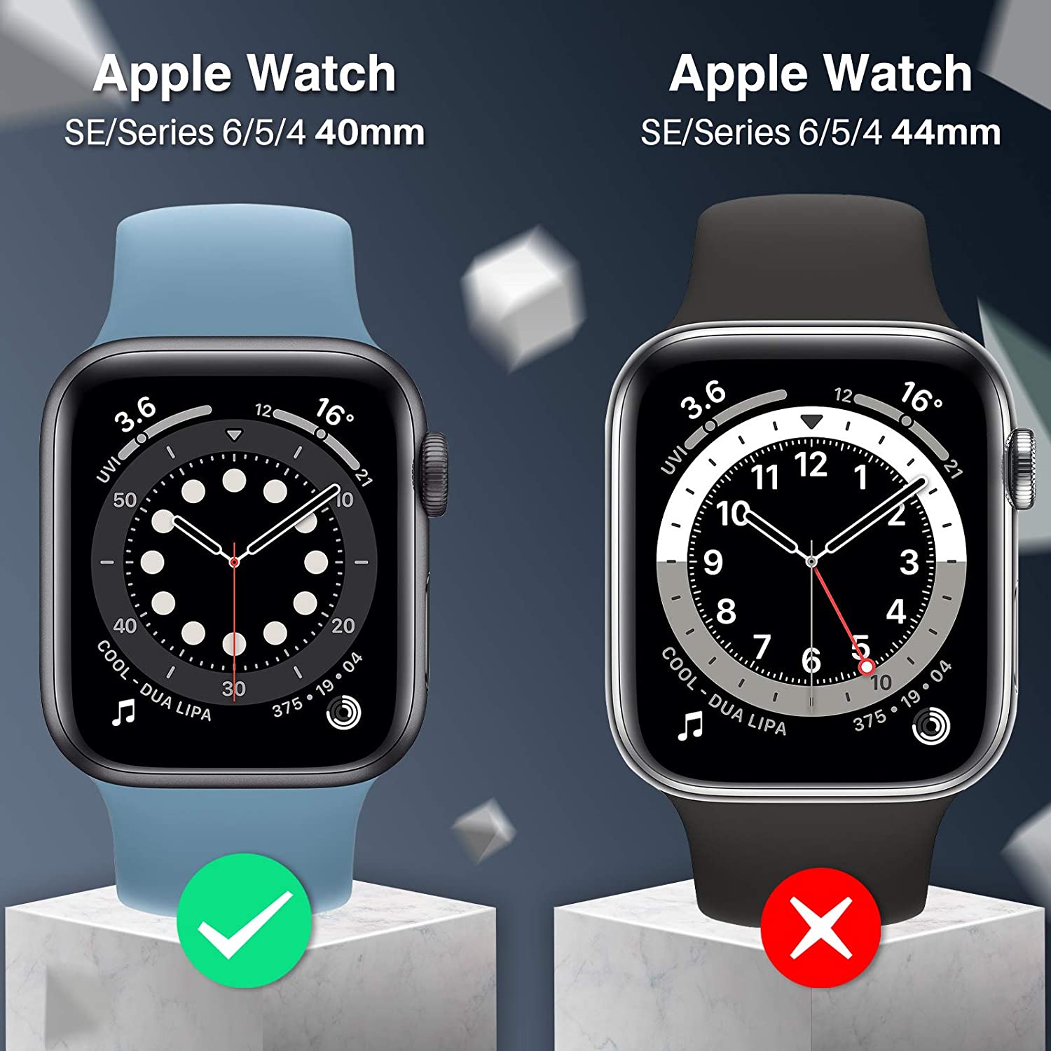 Paquete De 3 Protectores De Pantalla Compatibles Con Apple Watch Series