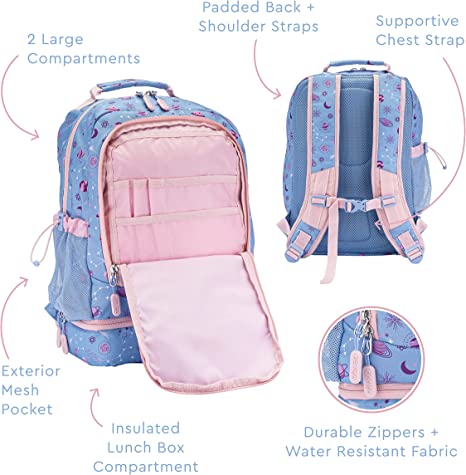 Bentgo® Kids Mochila 2 en 1 y lonchera con aislamiento - Mochila duradera  de 16 y