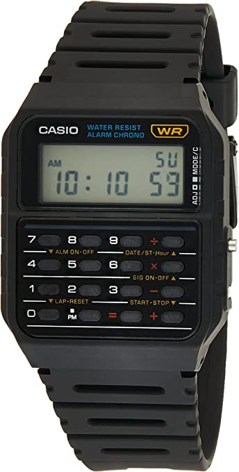 Casio Reloj deportivo de cuarzo de acero inoxidable para hombre con correa  de resina, naranja, 25 (modelo: MCW100H-4AV)