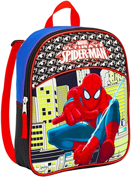 Spiderman - Mini mochila para niños, paquete con mochila de Spiderman de 11  pulgadas más calcomanías de Spidey y sus increíbles amigos, mochila