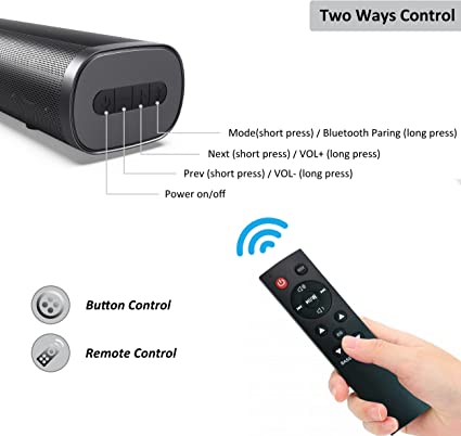 Barra De Sonido Inalambrica 32 Pulgadas Bluetooth 5.0 Con Control Remoto  Para TV