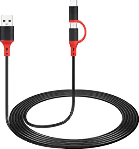 Cable cargador micro USB reforzado  Kindle Paperwhite, color negro