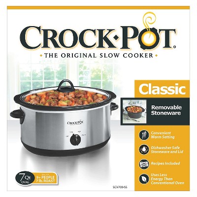 Crock-Pot 7qt Manual Slow Cooker - Stainless Steel SCV700-SS