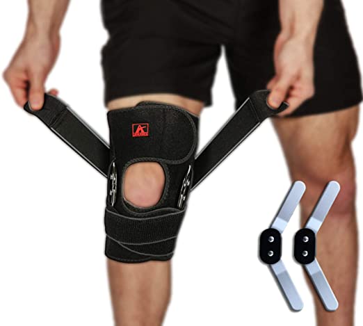 Rodillera con estabilizadores laterales para dolor de rodilla de desgarro  de menisco, rodillera XL para recuperación de lesiones de artritis del