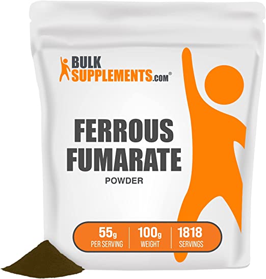 BulkSupplements. com Ferroso Fumarato Polvo Suplemento de Hierro