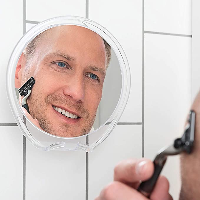 Luxo Espejo de ducha, espejo de afeitado con un soporte para