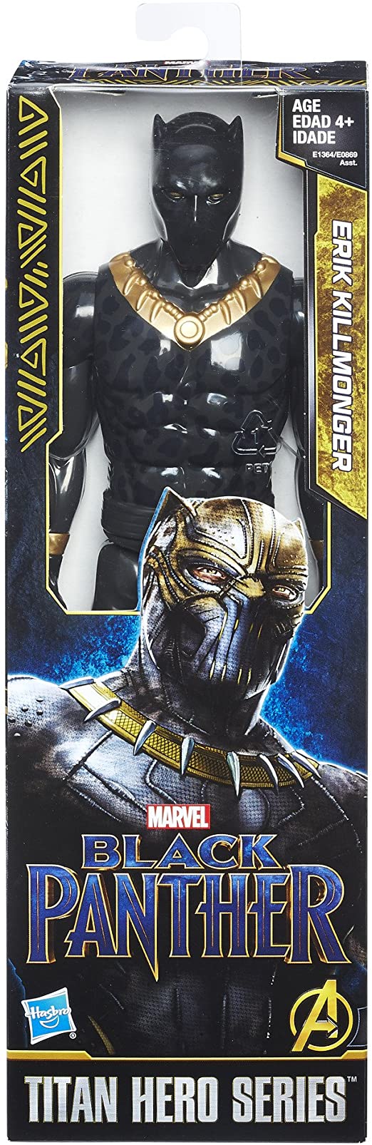 Marvel Black Panther Titan Hero Series Erik Killmonger 12 Pulgadas Mercandu 9804