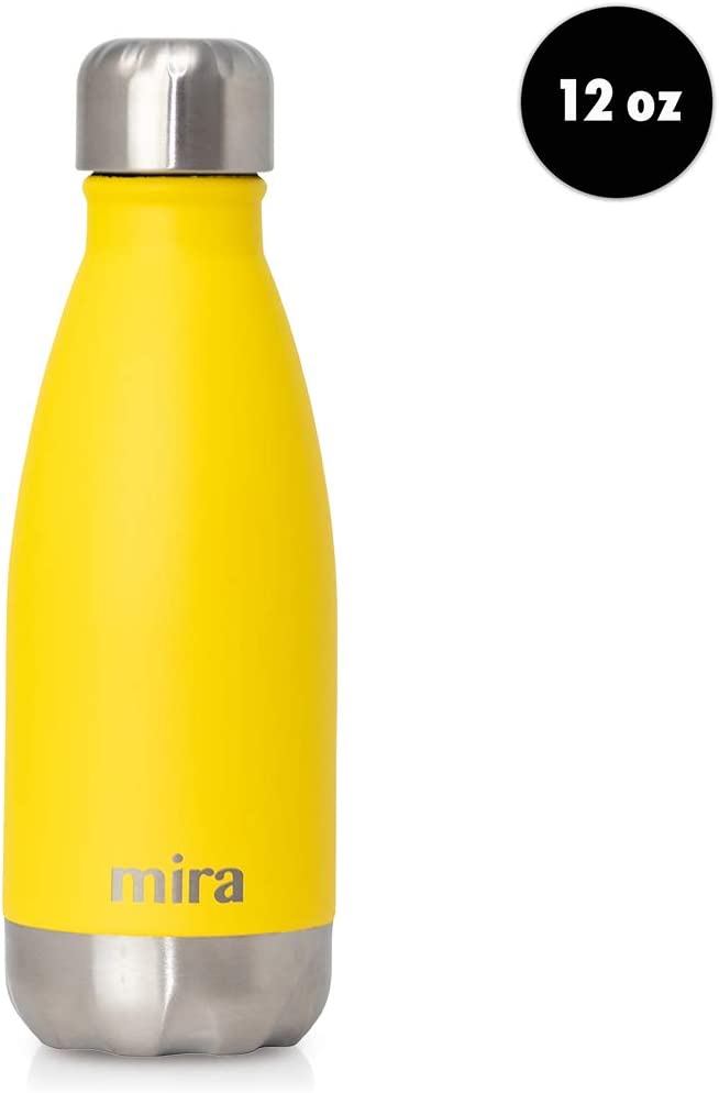 MIRA - Botella de agua deportiva de acero inoxidable con aislante, termo de  metal que mantiene el frío durante 24 horas y el calor durante 12 horas