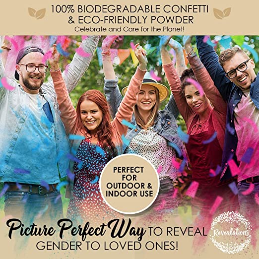 Cañón de confeti Premium Gender Reveal Juego de 4 Polvo biodegradable y  confeti de mariposa en rosa o azul, cañones de confeti -  España
