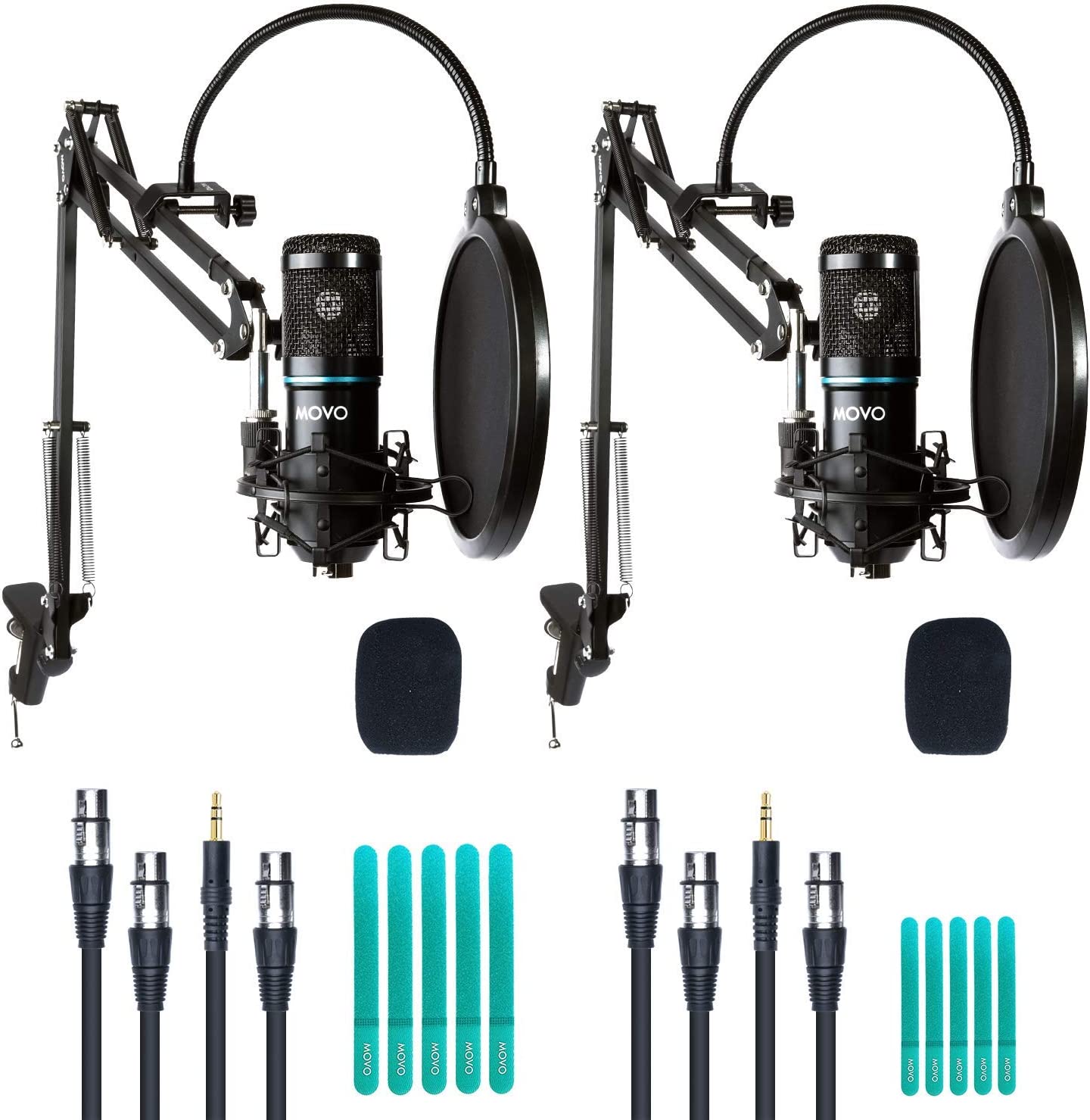 Kit de Micrófono de Condensador Cardioide más Brazo de Soporte