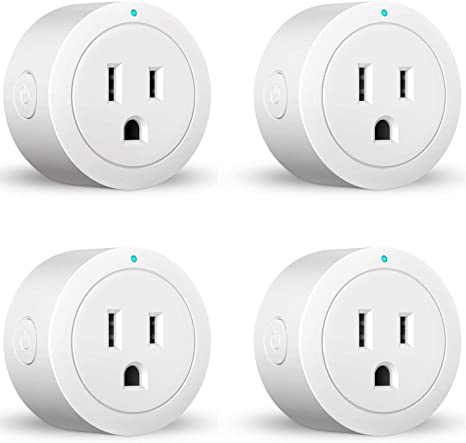 15 Amp Outdoor Alexa/Google Assistant Compatible Plug -In Smart Wi-Fi Dual  Outlet Wall Plug, No Hub Required (3-Pack)