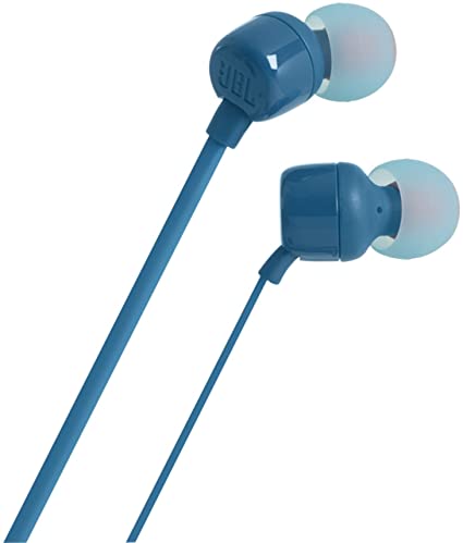 JBL T110 - Auriculares in-Ear con Mando a Distancia de un botón, Negro
