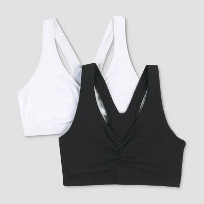 Hanes Women's 2pk Comfort Flex Fit Bra - Dark Gray/Light Pink XL 1