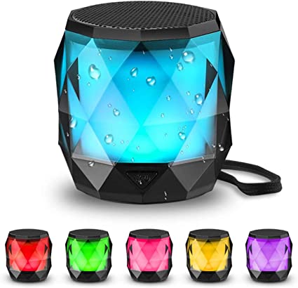 Altavoz de ducha Bluetooth resistente al agua, altavoz de radio de ducha, altavoz  Bluetooth inalámbrico para exteriores IPX7, radio portátil con luces LED, 8  W y 24 horas de reproducción, perfecto pa