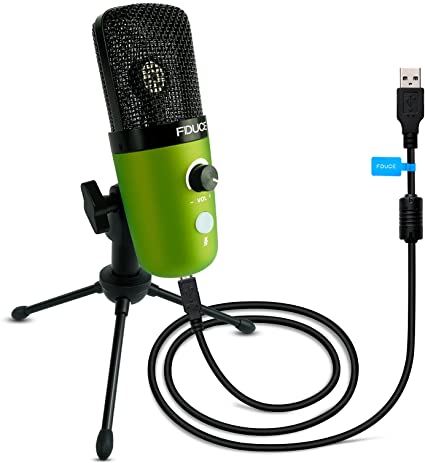FDUCE Micrófono USB de computadora para conectar y usar, micrófono  profesional de estudio para PC, con trípode para juegos, transmisión,  podcast
