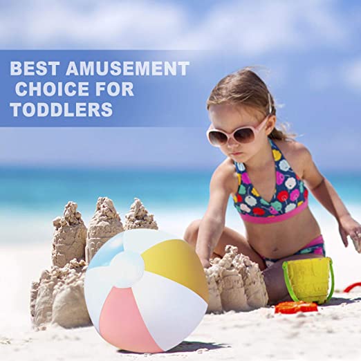 Novelty Place Bolas de playa inflables – Paquete de 12 paneles