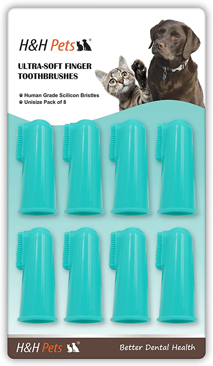H&H Pets Cepillos de dientes y pasta de dientes para perros
