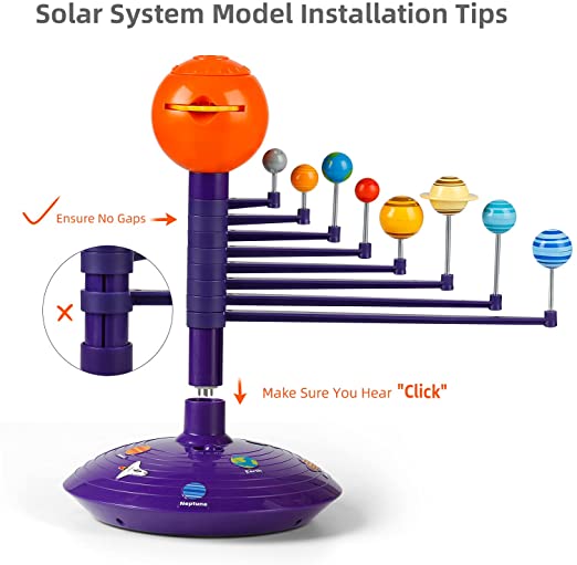 Science Can Sistema solar para niños, kit de modelo de sistema solar de  astronomía parlante, proyector de planetario con 8 planetas, juguetes