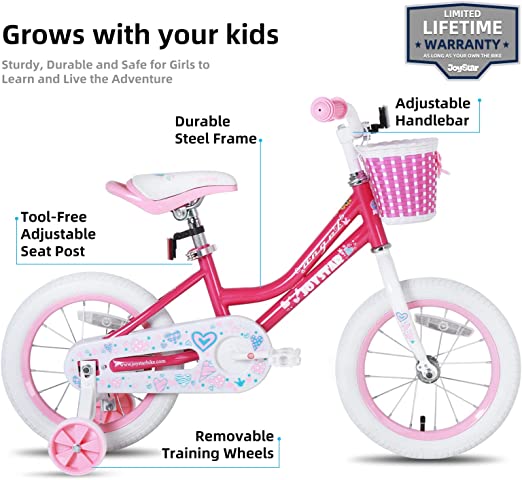 JOYSTAR Bicicleta de 16 Pulgadas para niños de 4 a 7 años (41-53