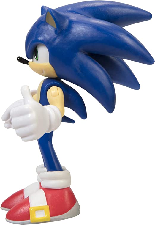 Sonic The Hedgehog Figura de acción de 2.5 pulgadas, juguete coleccionable  de plata moderna