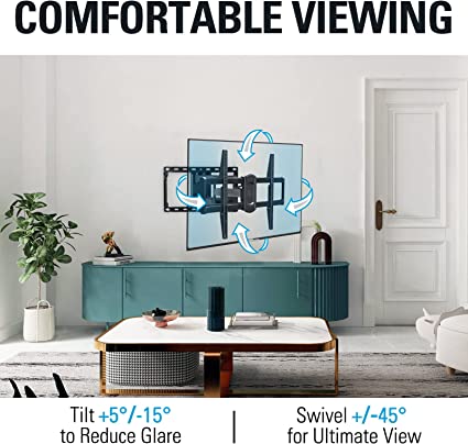 Soporte de pared para TV de movimiento completo para la mayoría de  televisores de 40 a 75 pulgadas, soporte de TV con brazos articulados  giratorios