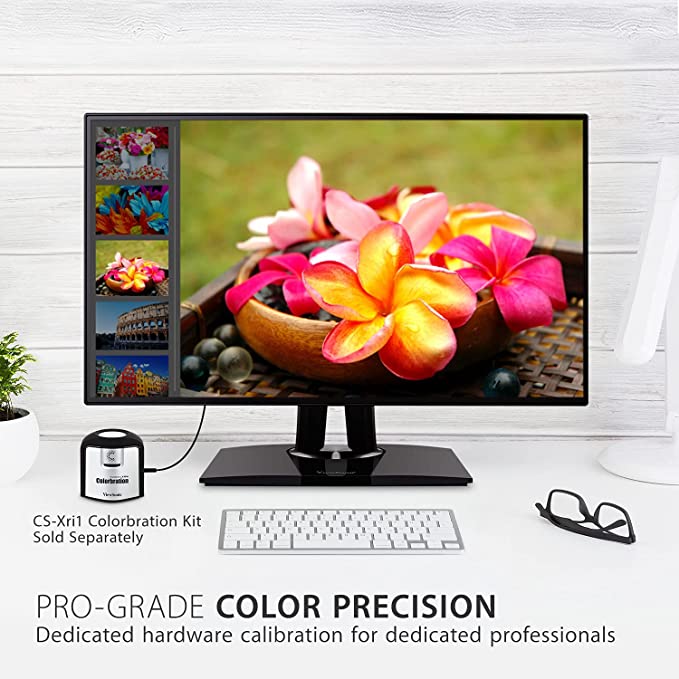 ViewSonic VP2468a Monitor IPS 1080p de 24 pulgadas con ergonomía avanzada,  ColorPro 100% sRGB Rec 709, 14 bits 3D LUT, cuidado de los ojos, 65 W USB