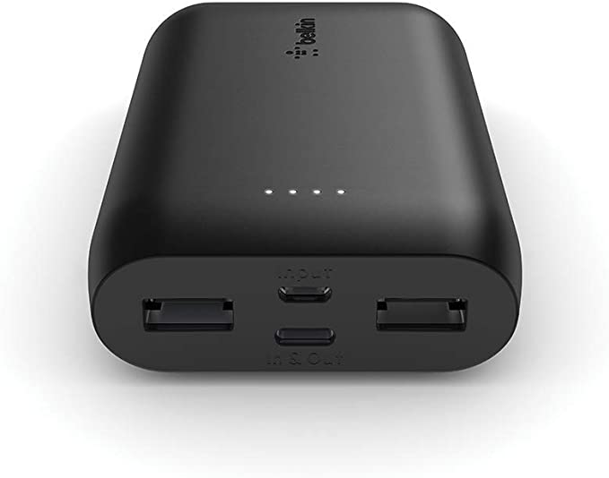 BONAI Cargador portátil USB C 5000mAh pequeño banco de energía cargador de  batería para iPhone 15 14 13 12 11 X Samsung Huawei (cable de carga USB A a