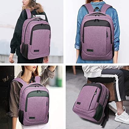  Monsdle Mochila de viaje para laptop, antirrobo, resistente al  agua, mochila escolar para computadora con puerto de carga USB para  hombres, mujeres, estudiantes universitarios, se adapta a laptop de 15.6  pulgadas (