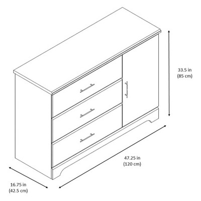 Brookside 3 deals drawer combo dresser