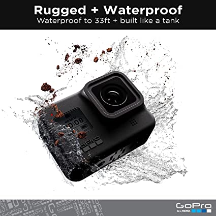 GoPro HERO8 Black - Cámara de acción impermeable con pantalla táctil 4K  Ultra HD Video de 12 MP, fotos, 1080p Estabilización de transmisión en vivo