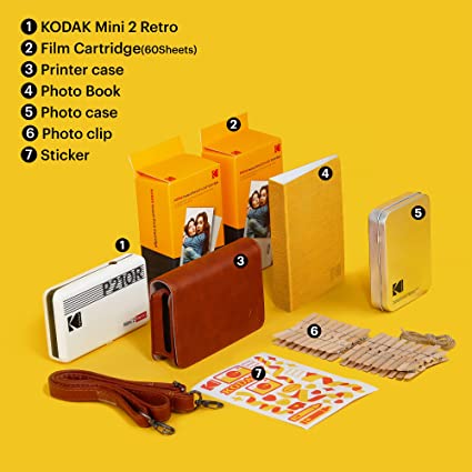 Kodak Mini 2 Retro 2.1 x 3.4 pulgadas, paquete de regalo de