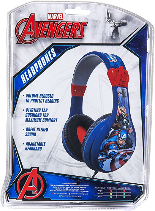 eKids Avengers Assemble - Auriculares para niños, diadema