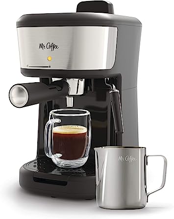 Máquina de café expreso, máquina de café expreso de 3.5 bar y capuchino con  función de precalentamiento, cafetera de 4 tazas con función de espuma de