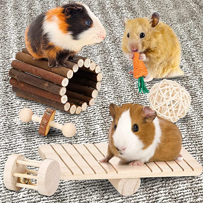 Juguetes de hámster, juguetes para ratas, juguetes de chinchilla, juguetes  para masticar hámster, accesorios de jaula, palos de madera de manzana