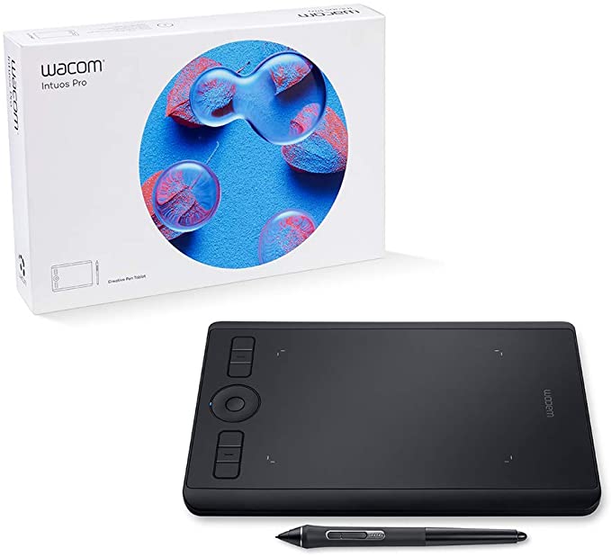  Wacom CTL4100 Intuos - Tableta de dibujo con 3 programas de  software incluidos, 7.9 x 6.3, color negro. : Electrónica