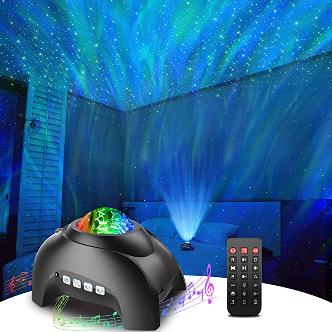 Rossetta Proyector de galaxia para habitación, altavoz Bluetooth y proyector  Aurora con ruido color blanco, proyector de luz nocturna para niños y  adultos, sala de juegos, cine en casa, techo, decoración de