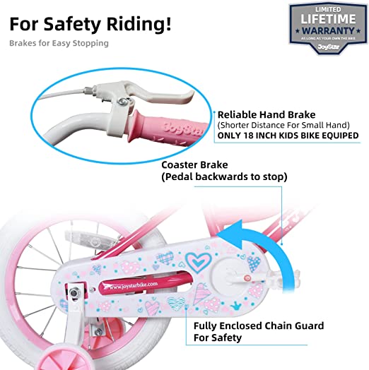 JOYSTAR - Ruedas delanteras de bicicleta para niños de 12, 14, 16, 18  pulgadas de repuesto con neumático de goma de aire sólido y tubo interior,  las