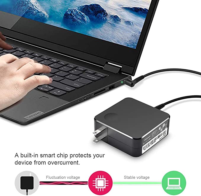 Cargador adaptador de alimentación de CA de 65 W de Lenovo (punta