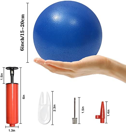 Pelota de pilates pequeña, pelota de terapia, mini pelota de entrenamiento,  bola de núcleo, pelota de ejercicio pequeña de 9 pulgadas, mini pelota