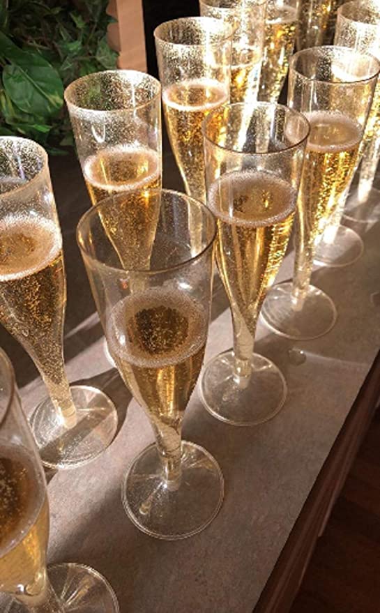 Copas de plastico para brindis fiestas champagne desechables