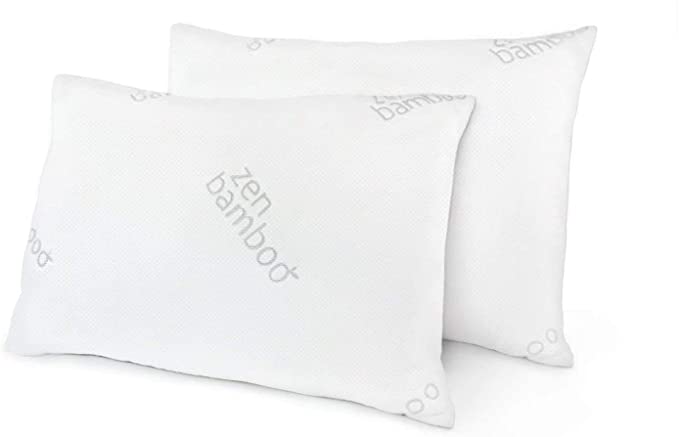  Almohada de gel Zen de bambú ultrasuave (2 unidades) de fibra  de gel de primera calidad con forro de bambú transpirable y fresco,  resistente al polvo y ácaros e hipoalergénico 