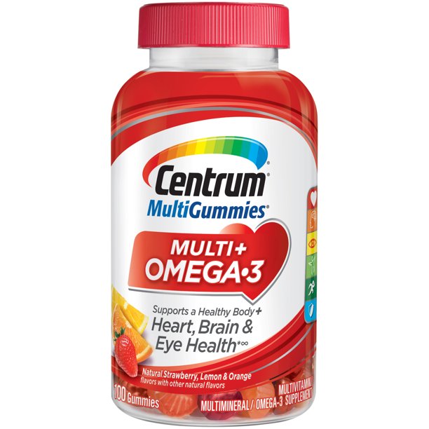 ‎centrum Gomitas Multivitamínico Para Adulto Con Omega 3 Sabores De