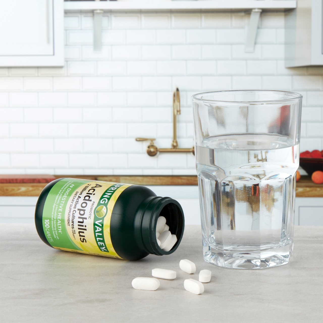 Spring Valley Probiotic Acidophilus Caplets, 100 Count Mercandu