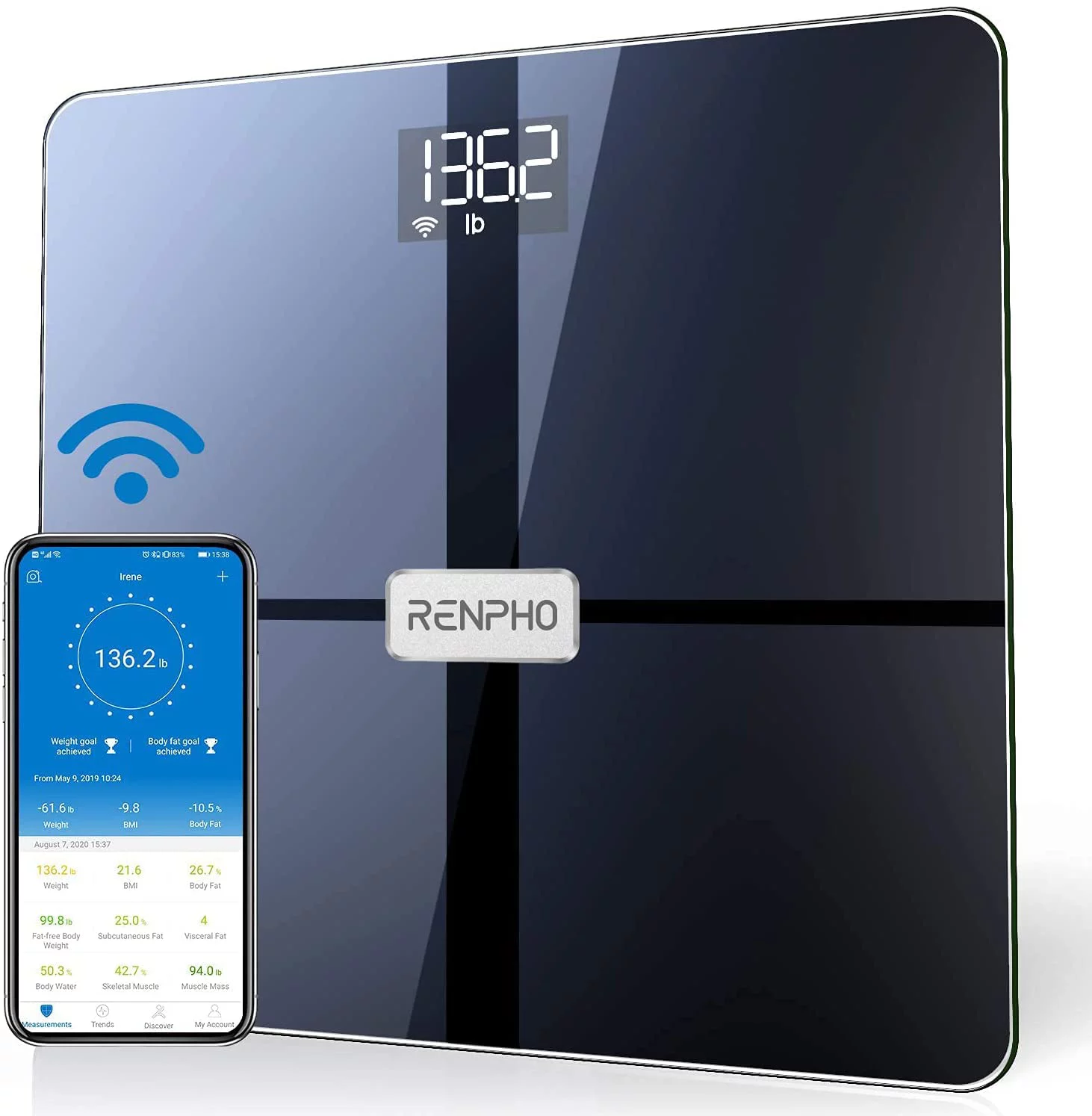 Balanza Peso Corporal Inteligente Bluetooth Bmi Wyze Scale 